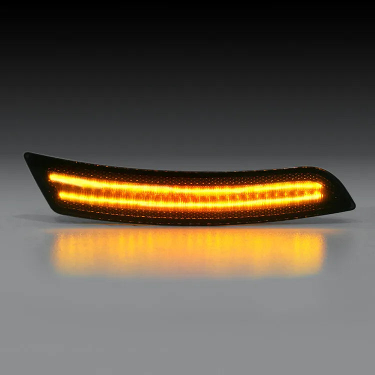 For 2016-2021 Chevrolet Camaro LS LT SS and Cadillac 2014-20 CTS 2015-20 ATS  Smoked Front Amber LED Side Marker Light