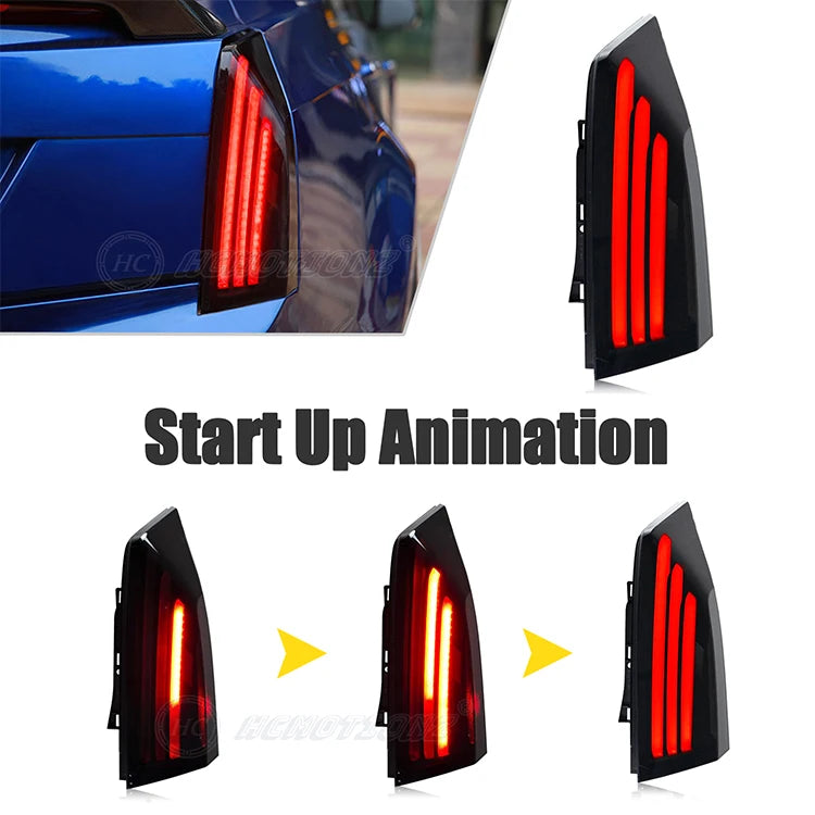 HCMOTIONZ Factory LED Assembly Rear Lights DRL Start up Animation ATS ATS-L 2013-2020 Tail Lights for Cadillac