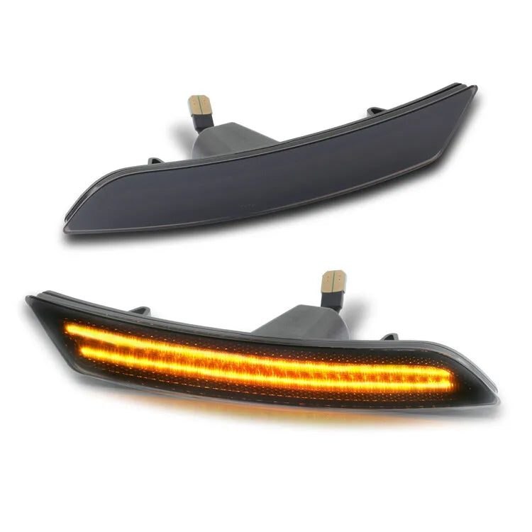 For 2016-2021 Chevrolet Camaro LS LT SS and Cadillac 2014-20 CTS 2015-20 ATS  Smoked Front Amber LED Side Marker Light