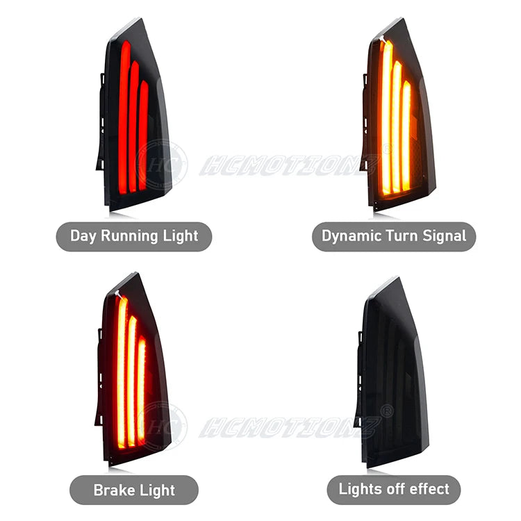 HCMOTIONZ Factory LED Assembly Rear Lights DRL Start up Animation ATS ATS-L 2013-2020 Tail Lights for Cadillac