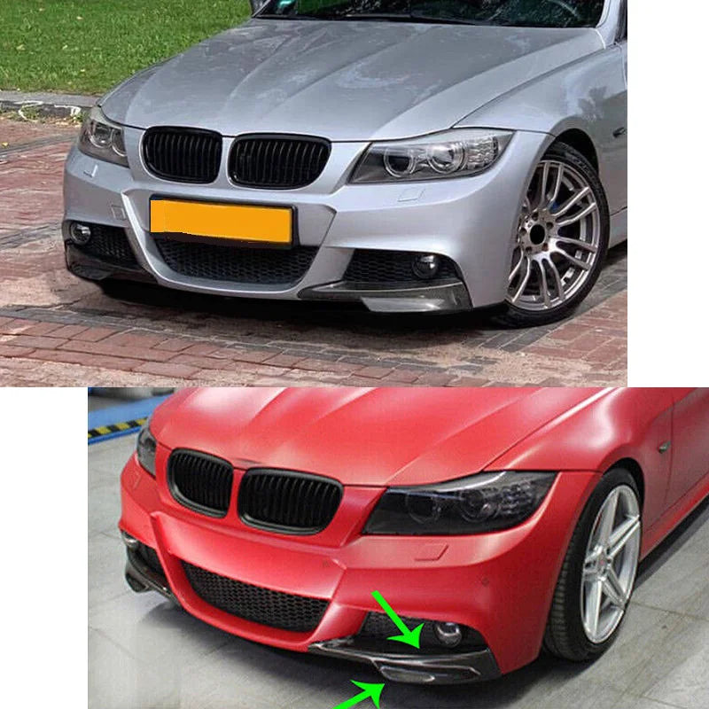 BMW Accessories 3 Series E90 E91 328i 325i LCI M-Tech Sports 2009 2010 2011 2012 Front Splitters Bumper Lip Covers Carbon