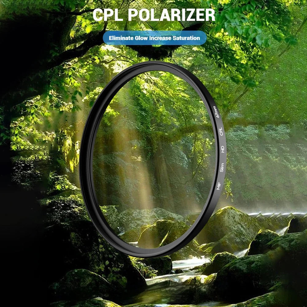 52MM Cpl Universal lens Digital Filter Lens Protector For Smartphone Lens Circular Polarizing Filter Compatible Any Phone Camera