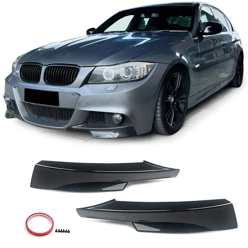 BMW Accessories 3 Series E90 E91 328i 325i LCI M-Tech Sports 2009 2010 2011 2012 Front Splitters Bumper Lip Covers Carbon