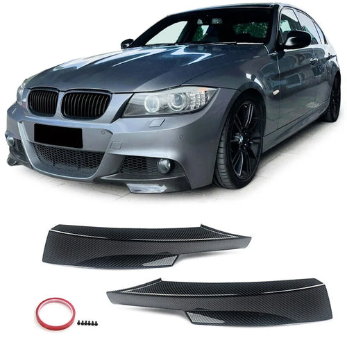 BMW Accessories 3 Series E90 E91 328i 325i LCI M-Tech Sports 2009 2010 2011 2012 Front Splitters Bumper Lip Covers Carbon
