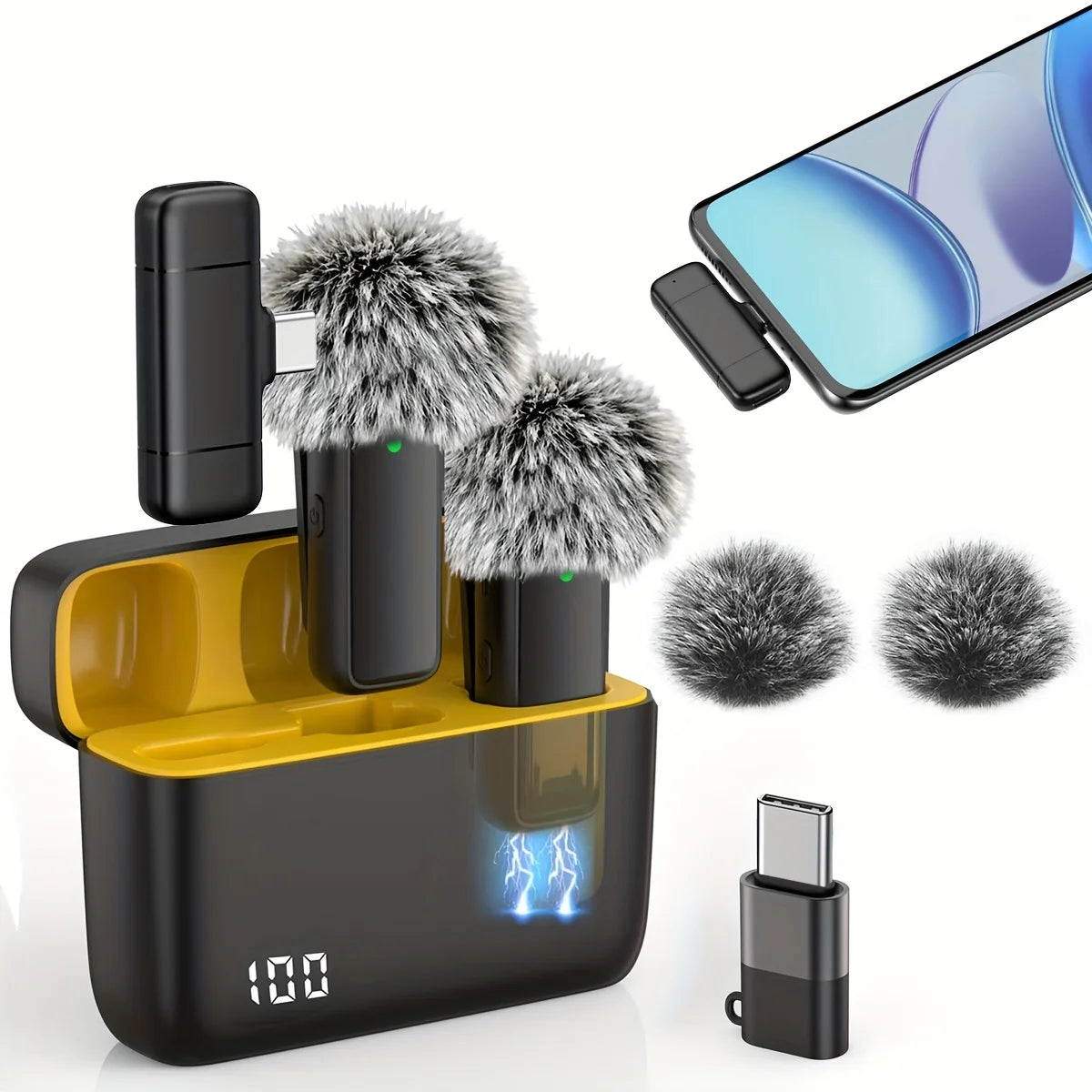 Wireless  Microphone with Charging Case