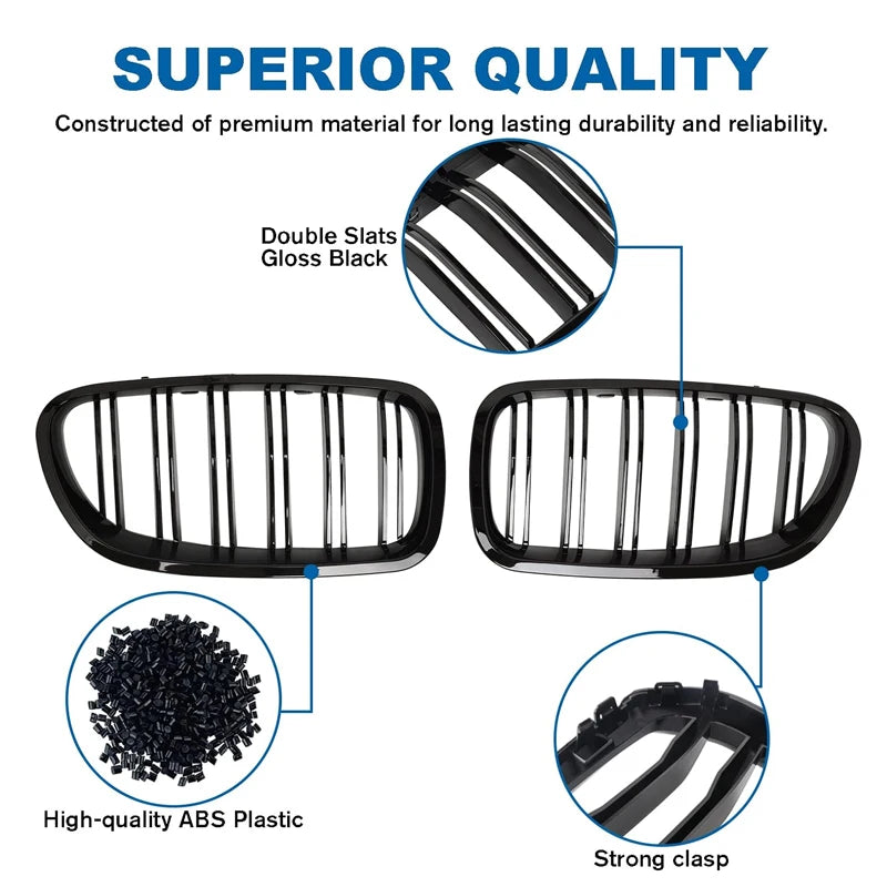Front Bumper Kidney Grille For BMW 5 Series F10 F11 F18 2010 2011 2012-2016
